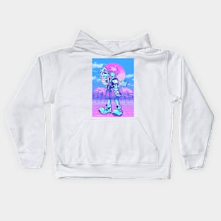 Vaporwave kingdom heart Kids Hoodie